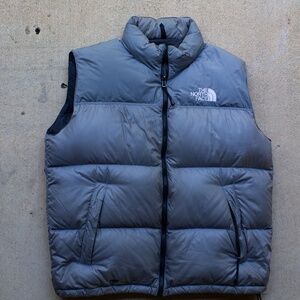 Japan Issued Nuptse - The North Face - Centered Back Logo - 700 Down Vest